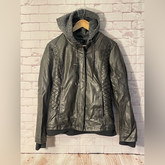 NWT Women's Mo-Ka Faux-Leather Moto Jacket - Picture 1 of 9